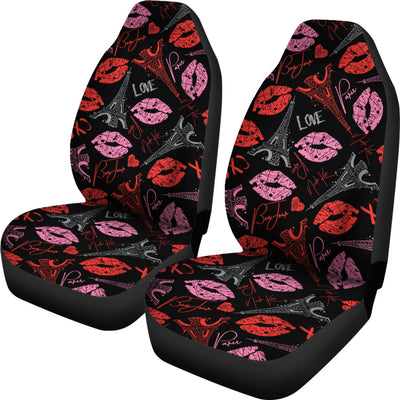 Pink Red Lips Car Seat Covers