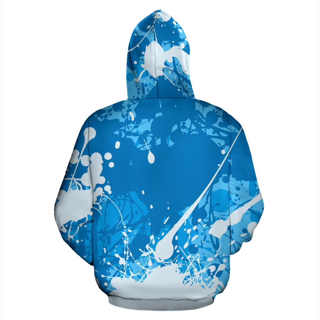 Blue Paint Drip Hoodie