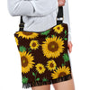 Sunflowers Black Crossbody Bag