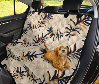 Beige Leaves 2 Car Back Seat Pet Cover