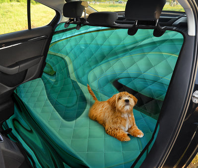 Green Marble Print Car Back Seat Pet Cover