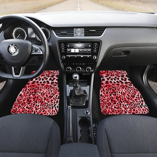 Pink Leopard Print Car Floor Mats