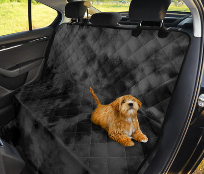 Grey Tie Dye Print Grunge Car Back Seat Pet Cover