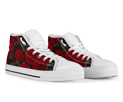 Red Roses High Top Shoes