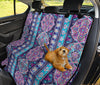 Blue Purple Persian Print Car Back Seat Pet Cover