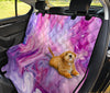 Purple Marble Print Car Back Seat Pet Cover