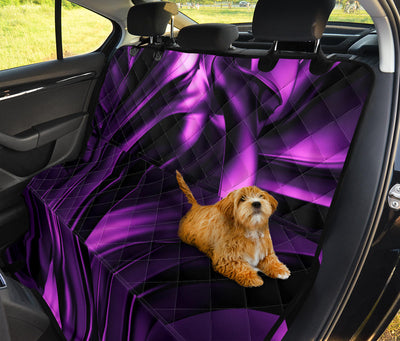 Purple & Black Abstract Swirls Car Back Seat pet Cover