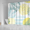 Yellow Abstract Circles Shower Curtain