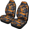 Orange Abstract Camouflage Car Seat Covers