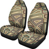 Beige Abstract Car Seat Covers