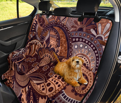 Brown Decor Car Back Seat Pet Cover