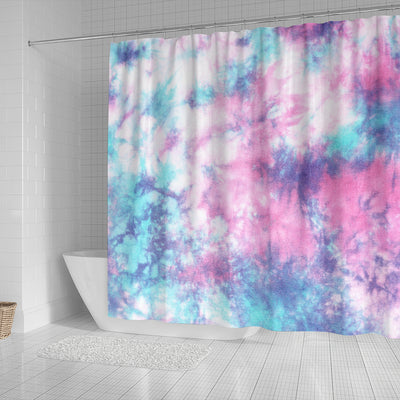 Blue & Pink Cotton Candy Shower Curtain