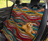 Colorful Abstract Waves Car Back Seat Pet Cover