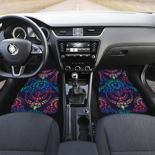 Colorful Spiritual Symbols Car Floor Mats