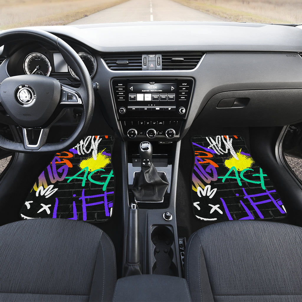 Colorful Graffiti Car Floor Mats