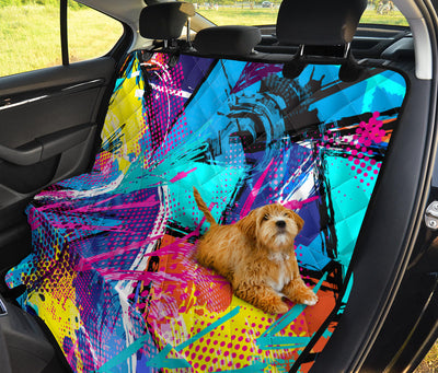 Colorful Abstract Car Back Seat Pet Cover