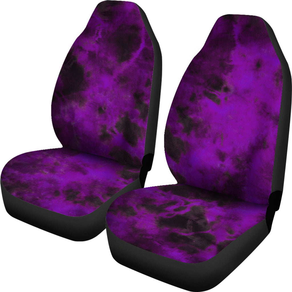 Purple Tie Dye Print Grunge Car Seat Covers