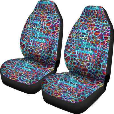 Colorful Leopard Print Car Seat Covers
