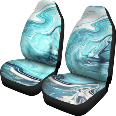 Light Green Teal Marble Car Seat Covers