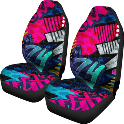 Colorful Graffiti Car Seat Covers