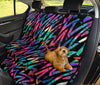 Colorful Abstract Zig Zag Car Back Seat Pet Cover