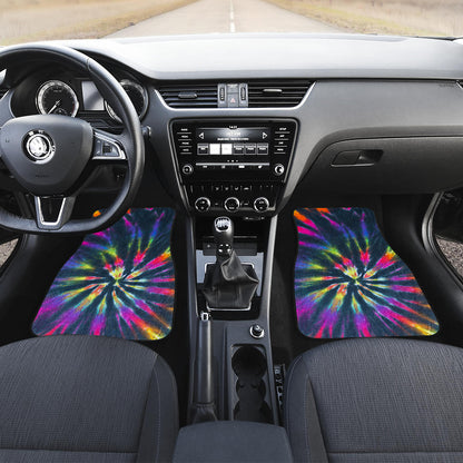 Colorful Neon Tie Dye Print Car Floor Mats