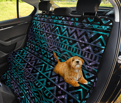 Black Tribal Car Back Seat Pet Cover