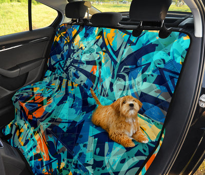Colorful Abstract Graffiti Car Back Seat Pet Cover