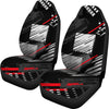 Black Red Abstract Car Seat Covers