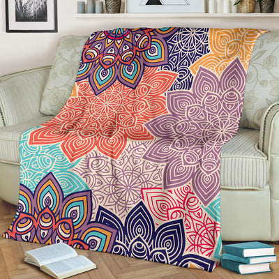 Colorful Floral Mandalas Blanket