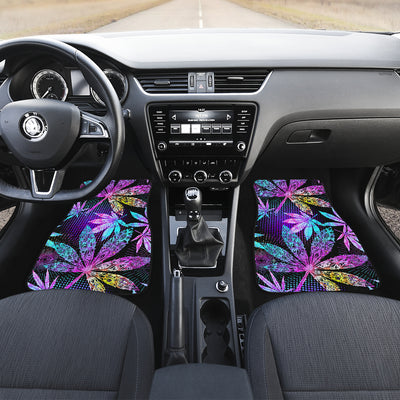 Colorful Weed Plant Car Floor Mats