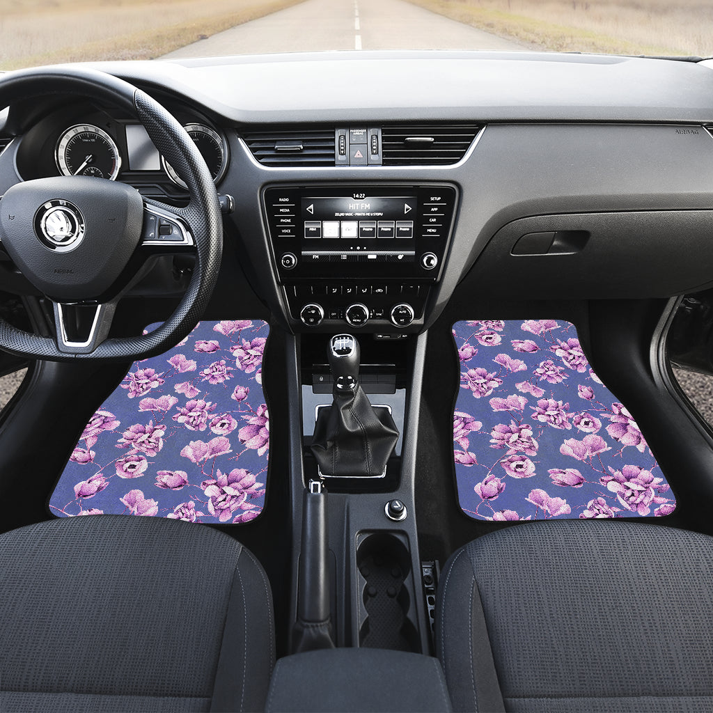 Blue Floral (2) Car Floor Mats