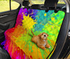 Colorful Paint Splatter Abstract Art Car Back Seat Pet Cover