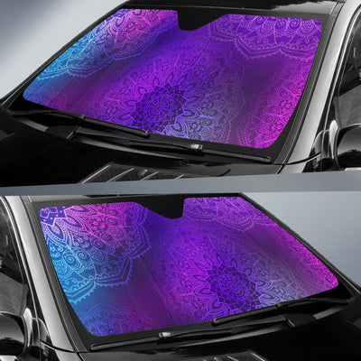 Purple Mandalas Car Sun Shades