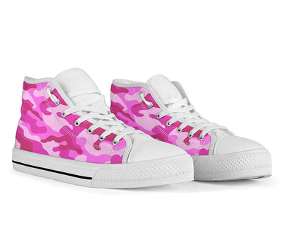 Pink Camouflage High Top Shoes