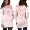 Pink Feathers Womens Hoodie Dress