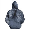 Grey Abstract Feathers Hoodie