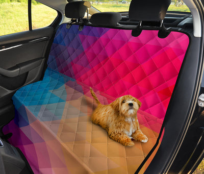 Colorful Abstract Triangles Car Back Seat Pet Cover