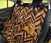 Brown Zig Zag Car Back Seat Pet Cover