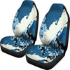 Blue Abstract (2) Car Seat Covers