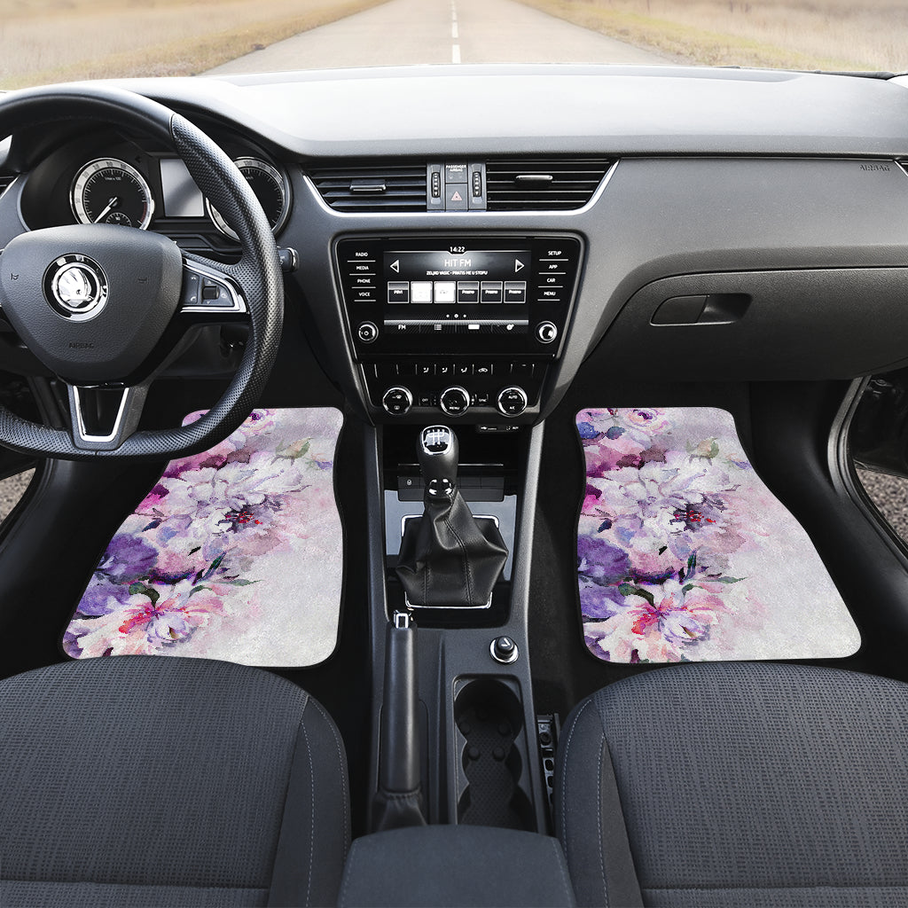 Blue Floral (3) Car Floor Mats