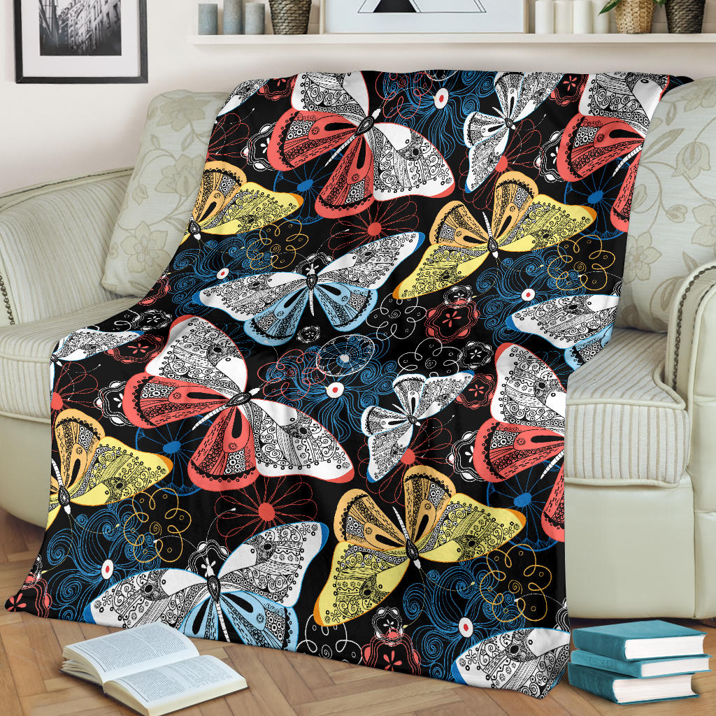 Colorful Butterflies Decor Blanket