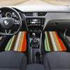 Brown Orange Ethnic Stripes Car Floor Mats