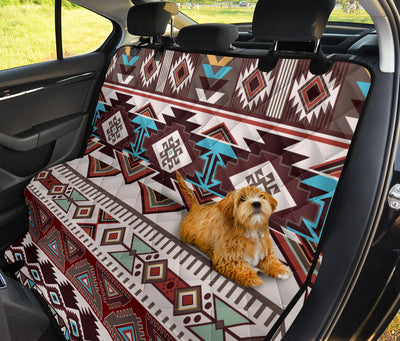 Brown Boho Aztec Car Back Seat Pet Cover