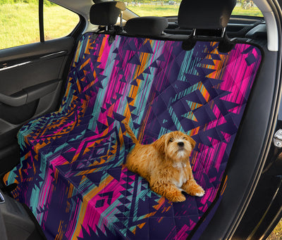 Colorful Boho Chic Bohemian Aztec Streaks Car Back Seat Pet Cover