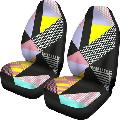 Colorful Diagonal Abstract Car Seat Covers