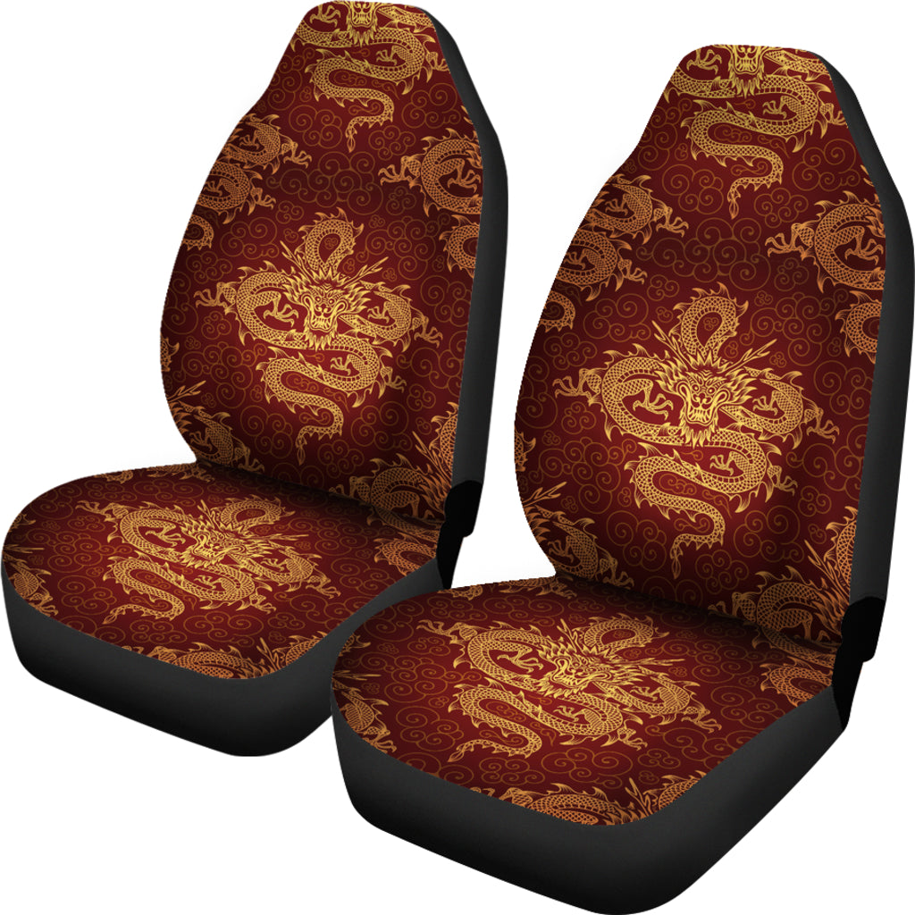 Red Dragon Pattern Car Seat Covers