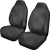 Dark Grey Diagonal Abstract Car Seat Covers