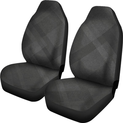 Dark Grey Diagonal Abstract Car Seat Covers