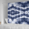 Denim Blue Abstract Shower Curtain